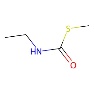 Carbamothioic acid, ethyl-, S-methyl ester structure