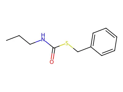 Carbamothioic acid, propyl-, S-(phenylmethyl) ester structure