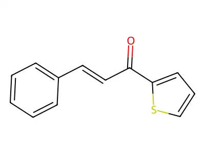 (2E)-3-phenyl-1-(thiophen-2-yl)prop-2-en-1-one structure
