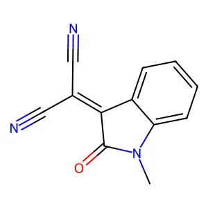 2-(1-Methyl-2-oxoindol-3-ylidene)propanedinitrile structure