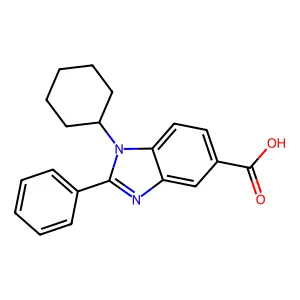 1-Cyclohexyl-2-phenylbenzimidazole-5-carboxylic acid structure