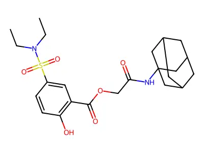 2-Oxo-2-(tricyclo[3.3.1.13,7]dec-1-ylamino)ethyl 5-[(diethylamino)sulfonyl]-2-hydroxybenzoate structure