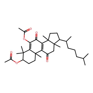 7,11-Dioxolanosta-5,8-diene-3,6-diyl diacetate structure