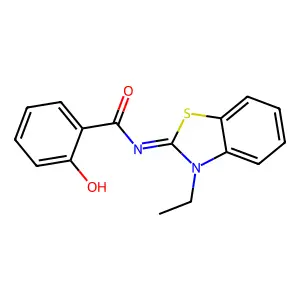 N-(3-Ethylbenzothiazol-2-ylidene)-2-hydroxy-benzamide structure
