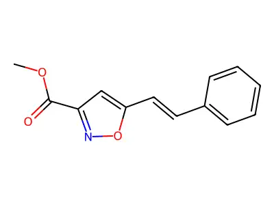 Methyl 5-(2-phenylethenyl)-1,2-oxazole-3-carboxylate structure