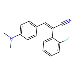 3-[4-(Dimethylamino)phenyl]-2-(2-fluorophenyl)prop-2-enenitrile structure