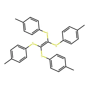 1-Methyl-4-[1,2,2-tris[(4-methylphenyl)sulfanyl]ethenylsulfanyl]benzene structure