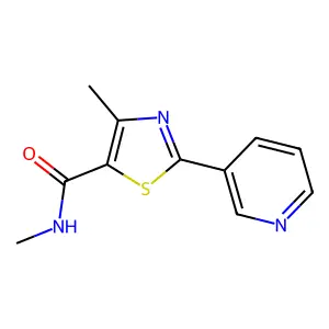 N,4-dimethyl-2-(pyridin-3-yl)-1,3-thiazole-5-carboxamide structure