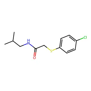 2-(4-chlorophenyl)sulfanyl-N-(2-methylpropyl)acetamide structure
