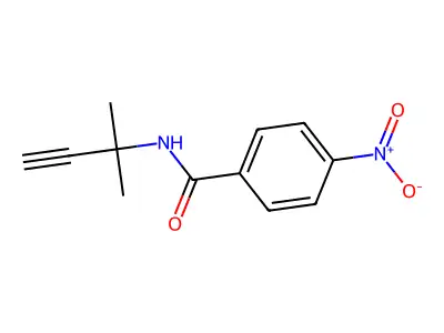 N-(1,1-二甲基-2-丙炔基)-4-硝基苯甲酰胺 structure