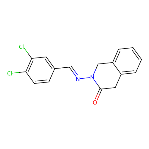 3(2H)-Isoquinolinone, 1,4-dihydro-2-((3,4-dichlorobenzylidene)amino)- structure