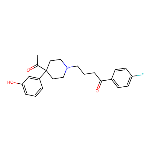 1-Butanone, 4-(4-acetyl-4-(3-hydroxyphenyl)-1-piperdinyl)-1-(4-fluorophenyl)- structure