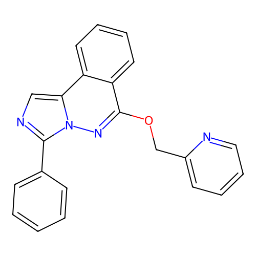 Imidazo[5,1-a]phthalazine, 3-phenyl-6-(2-pyridinylmethoxy)- structure