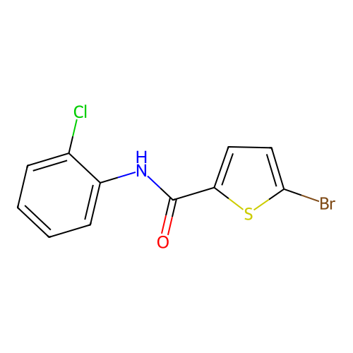5-bromo-N-(2-chlorophenyl)thiophene-2-carboxamide structure