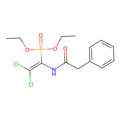 N-(2,2-dichloro-1-diethoxyphosphorylethenyl)-2-phenylacetamide structure