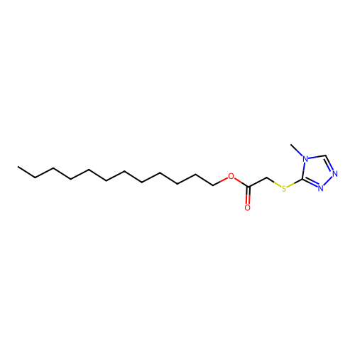 dodecyl [(4-methyl-4H-1,2,4-triazol-3-yl)sulfanyl]acetate structure