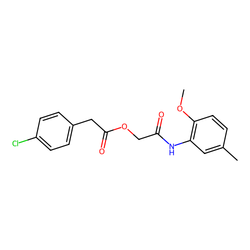 [2-(2-Methoxy-5-methylanilino)-2-oxoethyl] 2-(4-chlorophenyl)acetate structure