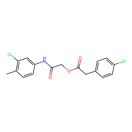 [2-(3-Chloro-4-methylanilino)-2-oxoethyl] 2-(4-chlorophenyl)acetate structure