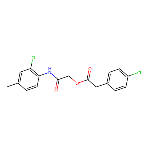 [2-(2-Chloro-4-methylanilino)-2-oxoethyl] 2-(4-chlorophenyl)acetate structure