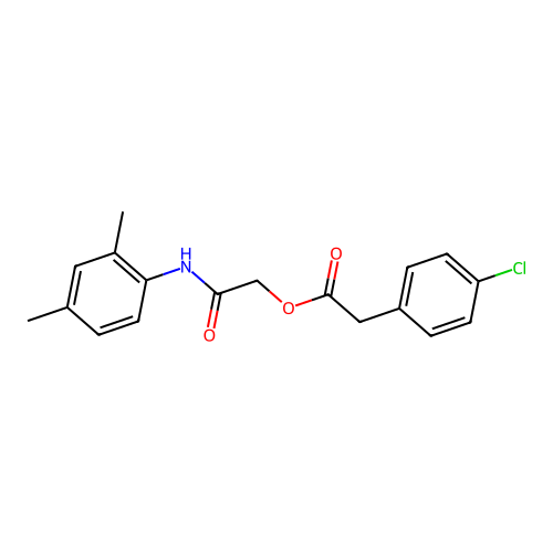 [2-(2,4-Dimethylanilino)-2-oxoethyl] 2-(4-chlorophenyl)acetate structure