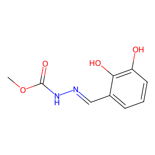 methyl N-[(2,3-dihydroxyphenyl)methylideneamino]carbamate structure