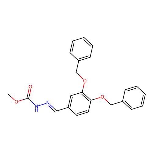 methyl (2E)-2-[3,4-bis(benzyloxy)benzylidene]hydrazinecarboxylate structure