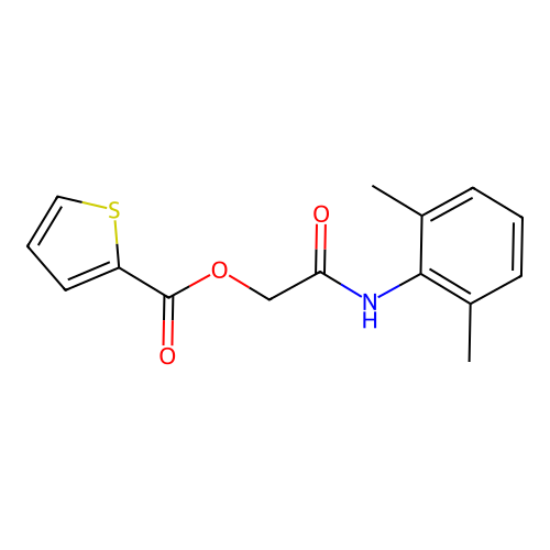 2-(2,6-Dimethylanilino)-2-oxoethyl 2-thiophenecarboxylate structure