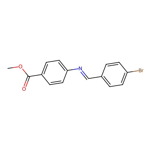methyl 4-{[(E)-(4-bromophenyl)methylidene]amino}benzoate structure