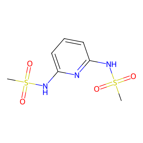 N-[6-(methanesulfonamido)-2-pyridinyl]methanesulfonamide structure