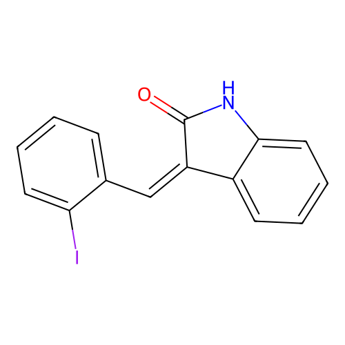 3-[(2-iodophenyl)methylidene]-1H-indol-2-one structure
