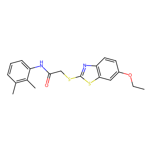 N-(2,3-dimethylphenyl)-2-[(6-ethoxy-1,3-benzothiazol-2-yl)sulfanyl]acetamide structure