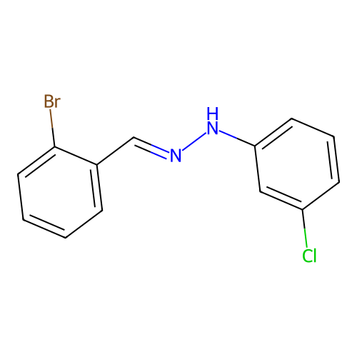 1-[(2-Bromophenyl)methylidene]-2-(3-chlorophenyl)hydrazine structure