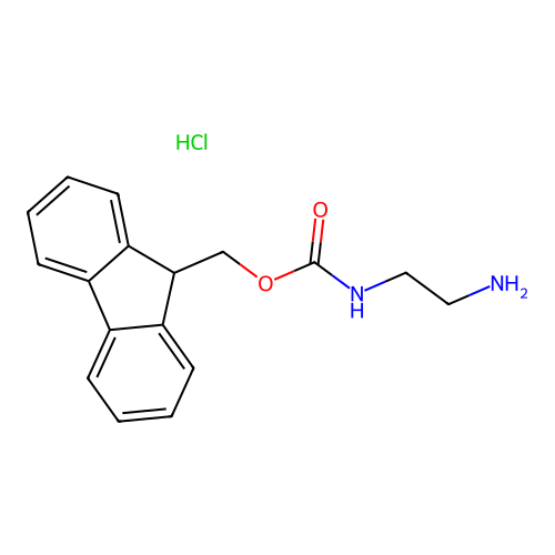 (9H-fluoren-9-yl)methyl N-(2-aminoethyl)carbamate hydrochloride structure