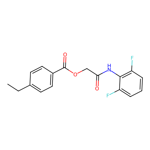 2-[(2,6-Difluorophenyl)amino]-2-oxoethyl 4-ethylbenzoate structure