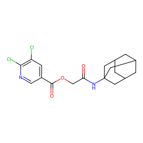 [(Adamantan-1-yl)carbamoyl]methyl 5,6-dichloropyridine-3-carboxylate structure
