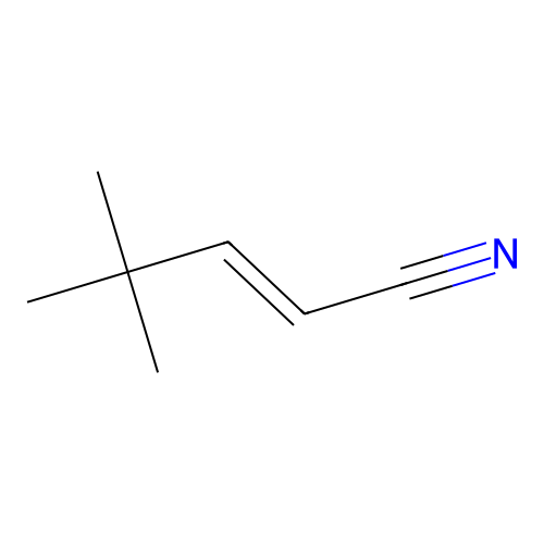 4,4-Dimethylpent-2-enenitrile structure