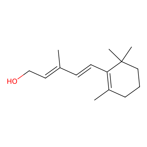 (2E,4E)-3-Methyl-5-(2,6,6-trimethyl-1-cyclohexenyl)-2,4-pentadiene-1-ol structure