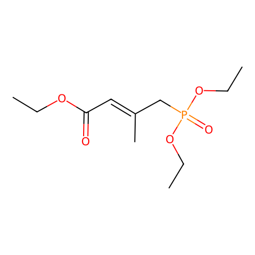 Ethyl 4-(diethoxyphosphoryl)-3-methylbut-2-enoate structure