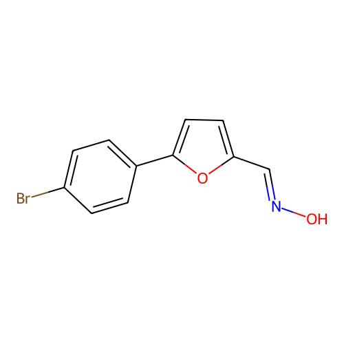 5-(p-Bromophenyl)furfural oxime structure