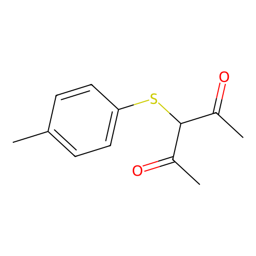 3-P-Tolylsulfanyl-pentane-2,4-dione structure