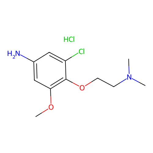 p-Phenetidine, 3-chloro-beta-(dimethylamino)-5-methoxy-, hydrochloride structure