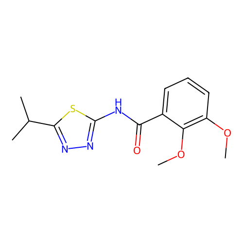 N-(5-isopropyl-1,3,4-thiadiazol-2-yl)-2,3-dimethoxybenzamide structure