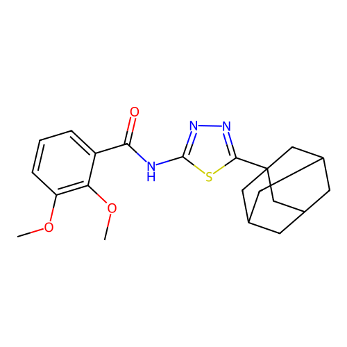 N-[5-(1-adamantyl)-1,3,4-thiadiazol-2-yl]-2,3-dimethoxybenzamide structure