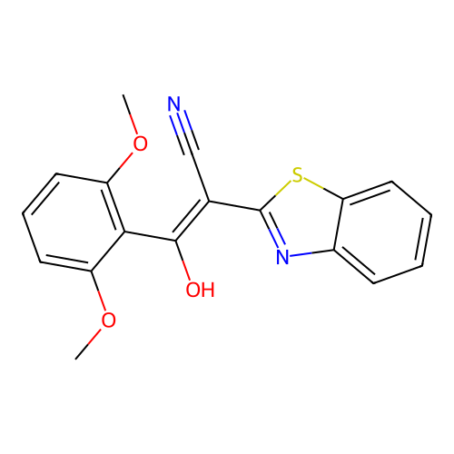 2-(1,3-Benzothiazol-2-yl)-3-(2,6-dimethoxyphenyl)-3-hydroxyprop-2-enenitrile structure