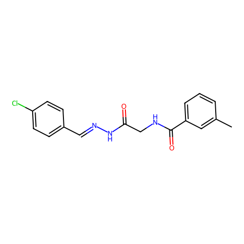 N-(2-(2-(4-Chlorobenzylidene)hydrazino)-2-oxoethyl)-3-methylbenzamide structure