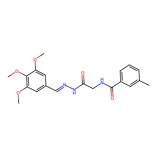 3-Methyl-N-(2-oxo-2-(2-(3,4,5-trimethoxybenzylidene)hydrazino)ethyl)benzamide structure
