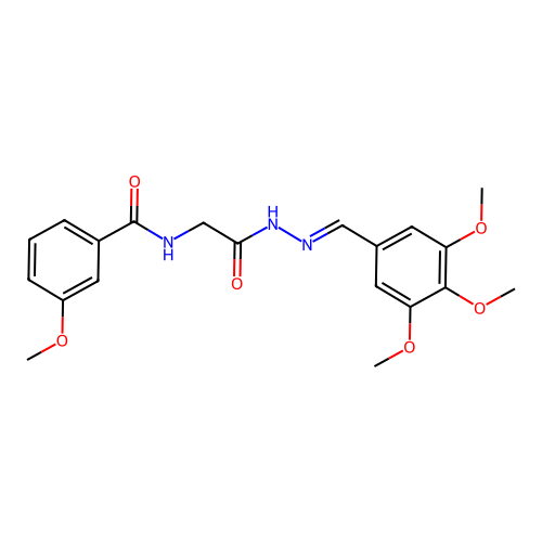 (E)-3-methoxy-N-(2-oxo-2-(2-(3,4,5-trimethoxybenzylidene)hydrazinyl)ethyl)benzamide structure