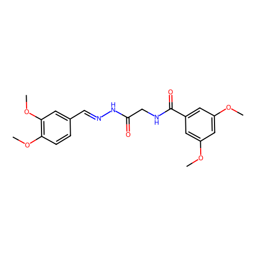 (E)-N-(2-(2-(3,4-dimethoxybenzylidene)hydrazinyl)-2-oxoethyl)-3,5-dimethoxybenzamide structure
