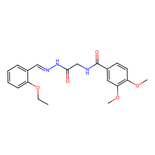 (E)-N-(2-(2-(2-ethoxybenzylidene)hydrazinyl)-2-oxoethyl)-3,4-dimethoxybenzamide structure