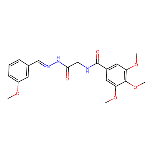 3,4,5-Trimethoxy-N-(2-(2-(3-methoxybenzylidene)hydrazino)-2-oxoethyl)benzamide structure